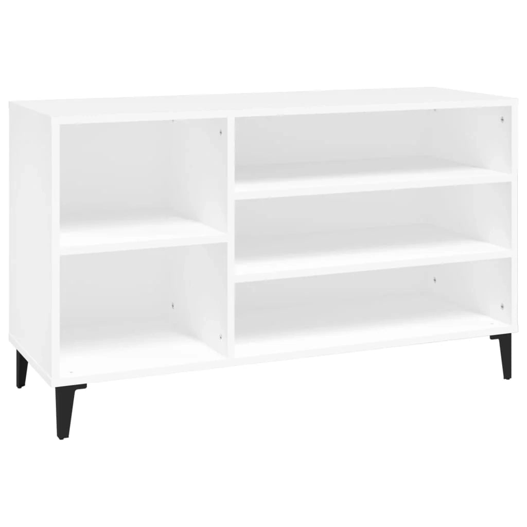 Scarpiera mobile contenitore per scarpe mobile per ingresso/corridoio/soggiorno 102 x 36 x 60 cm legno ingegnerizzato bianco 02_0021435