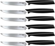 PEDRINI MASTER SET 6 COLTELLI DA BISTECCA ACCIAIO INOSSIDABILE NERO 6 PEZZI