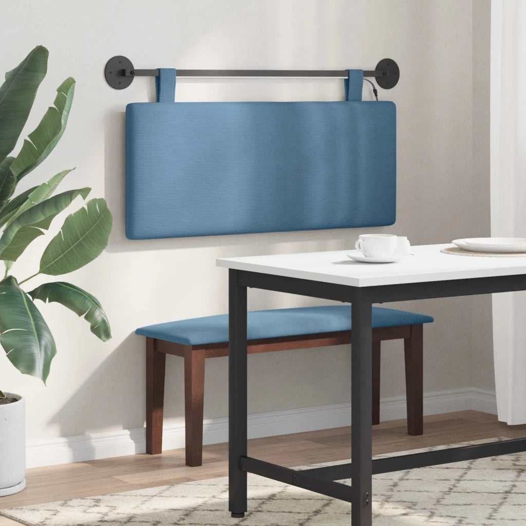 Testiera sospesa Con luce LED Blu Tessuto in Cords 3424293
