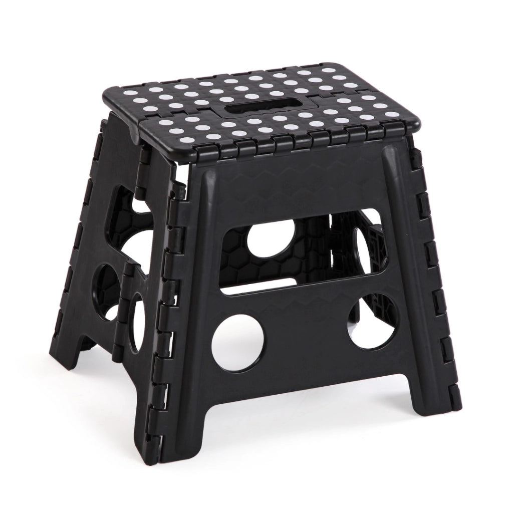 Sgabello pieghevole nero piccolo P.P. SUPER RESISTENTE h.32cm
