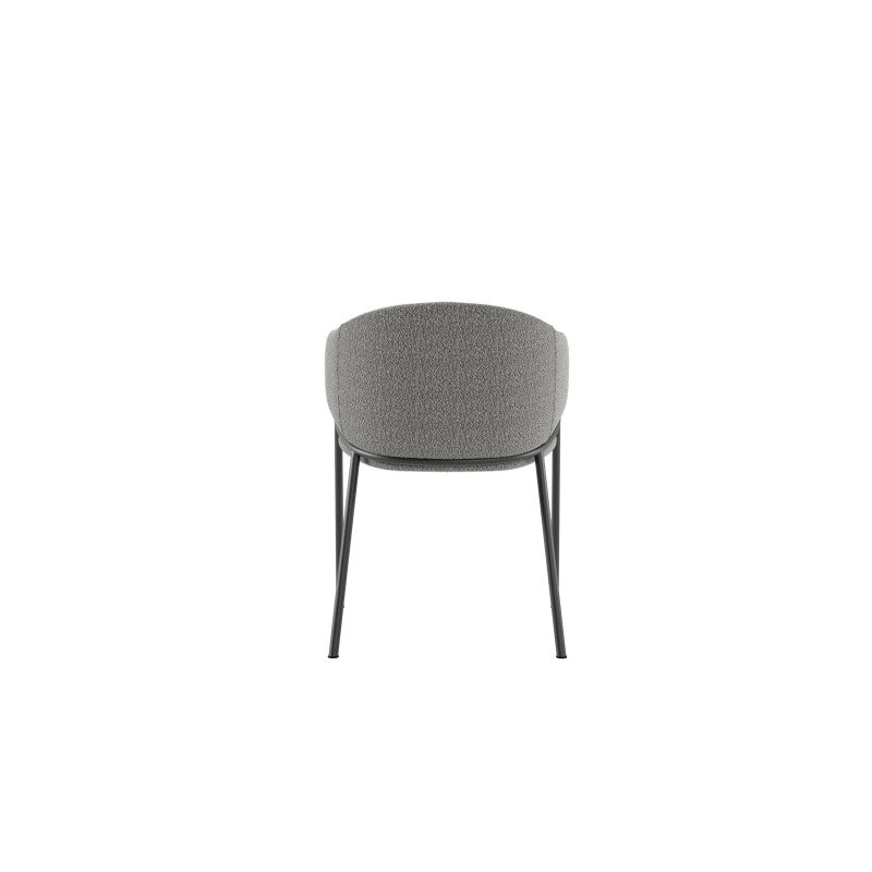 Sedia rivestita in tessuto easy-clean Gambe in metallo verniciato Medea 53cm X 60cm H 78cm Stones