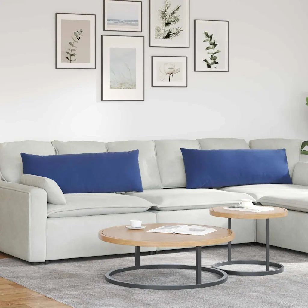 Cuscini da Divano 2 pz-Set di 2 Cuscini per Sofa Blu Polizia 120 x 40 cm