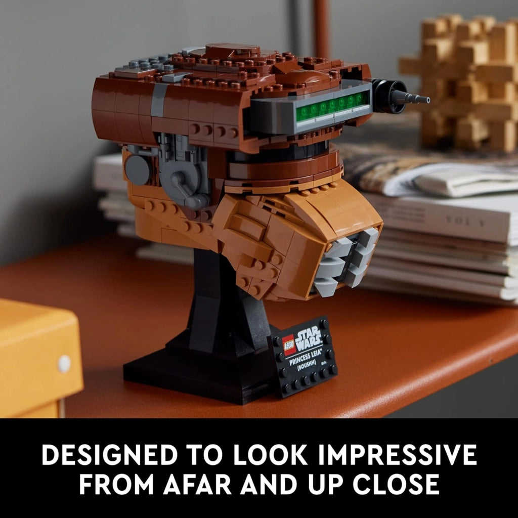 LEGO Star Wars Casco della Principessa Leia (Boushh) 75351 Festeggia Il 40° Anniversario di Una Scena Classica con Questo espositore costruibile da 18+ 670 Pezzi