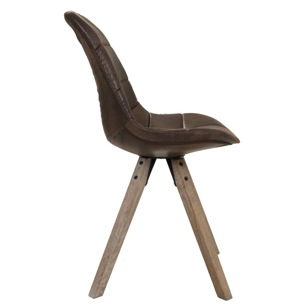 Sedia imbottita marrone 48x44x47/84h