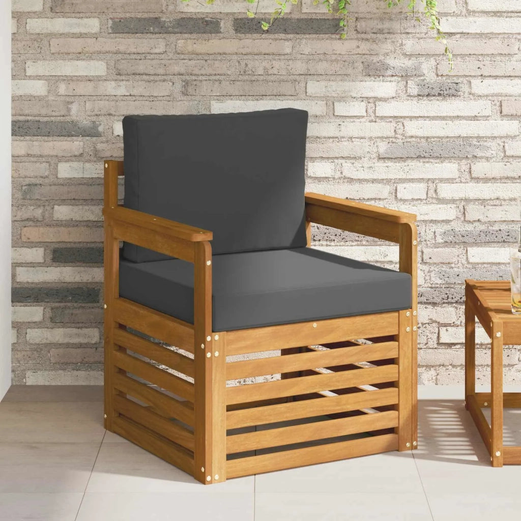 Set di divani da esterno Legno di Acacia Massello e Poliestere 3436342