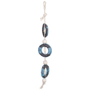 Campanello a vento decorativo in legno, blu, 8x2x52h cm