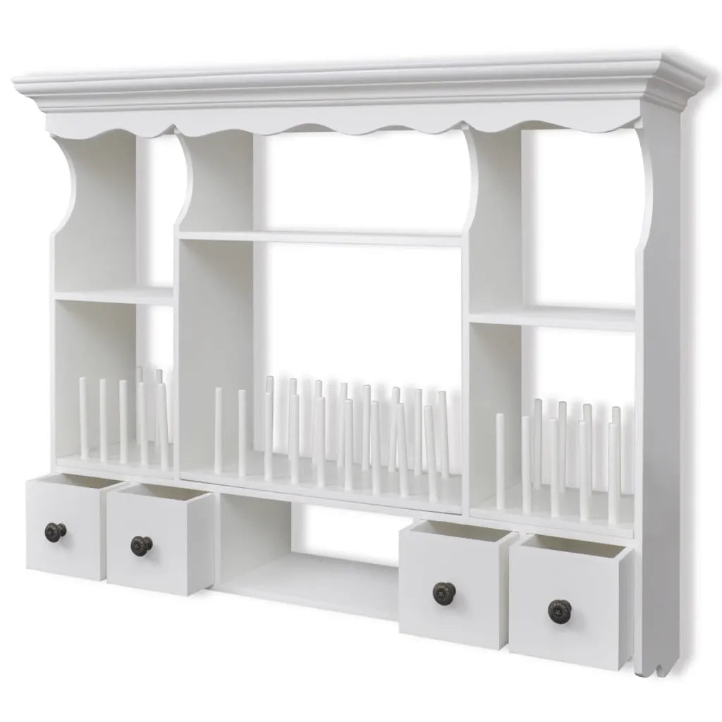 Pensile da Cucina in Legno Bianco 241372