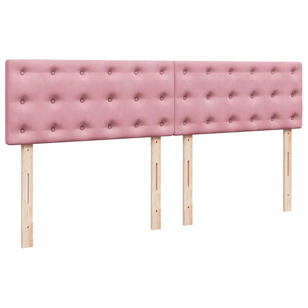 Giroletto a Molle con Materasso Rosa 200x200 cm in Velluto 3287847