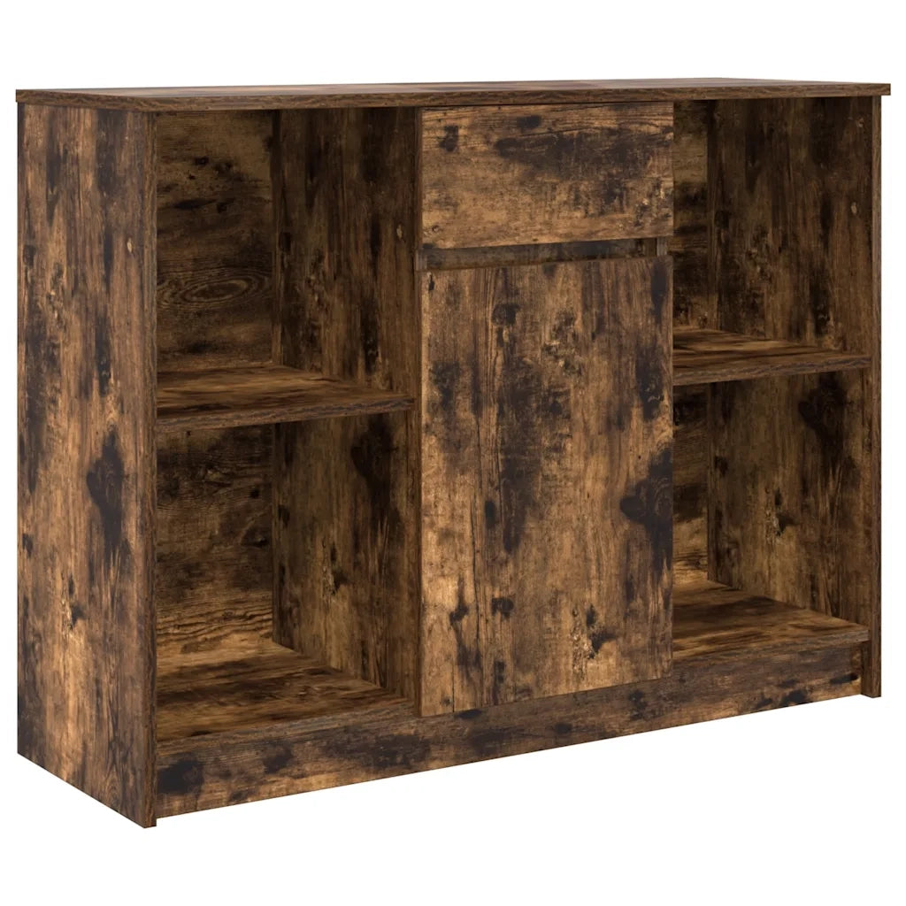 Credenza con Cassetto-Buffet-Armadio da cucina Rovere Fumo 101x35x76 cm in Truciolato