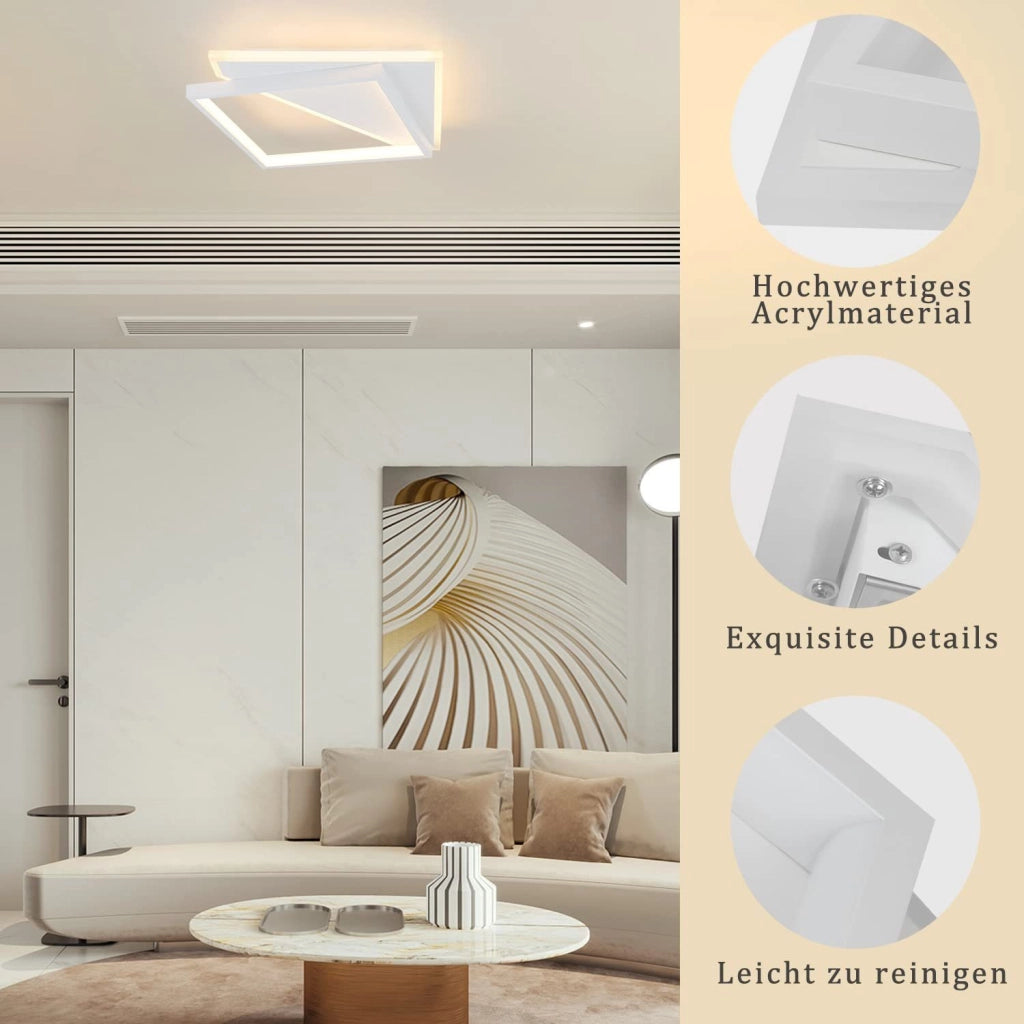 ZMH Lampada da soffitto LED Plaza dal design moderno