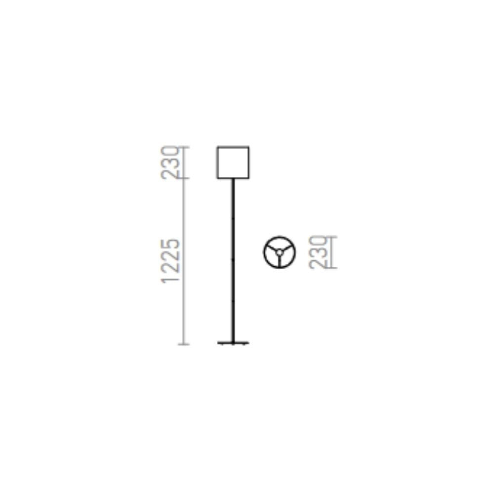 Lampada ETESIAN da terra nero  230V E27 28W