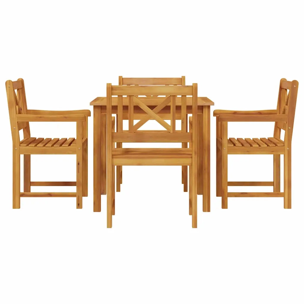 Set da Pranzo per Giardino 5 pcs Marrone 3375657