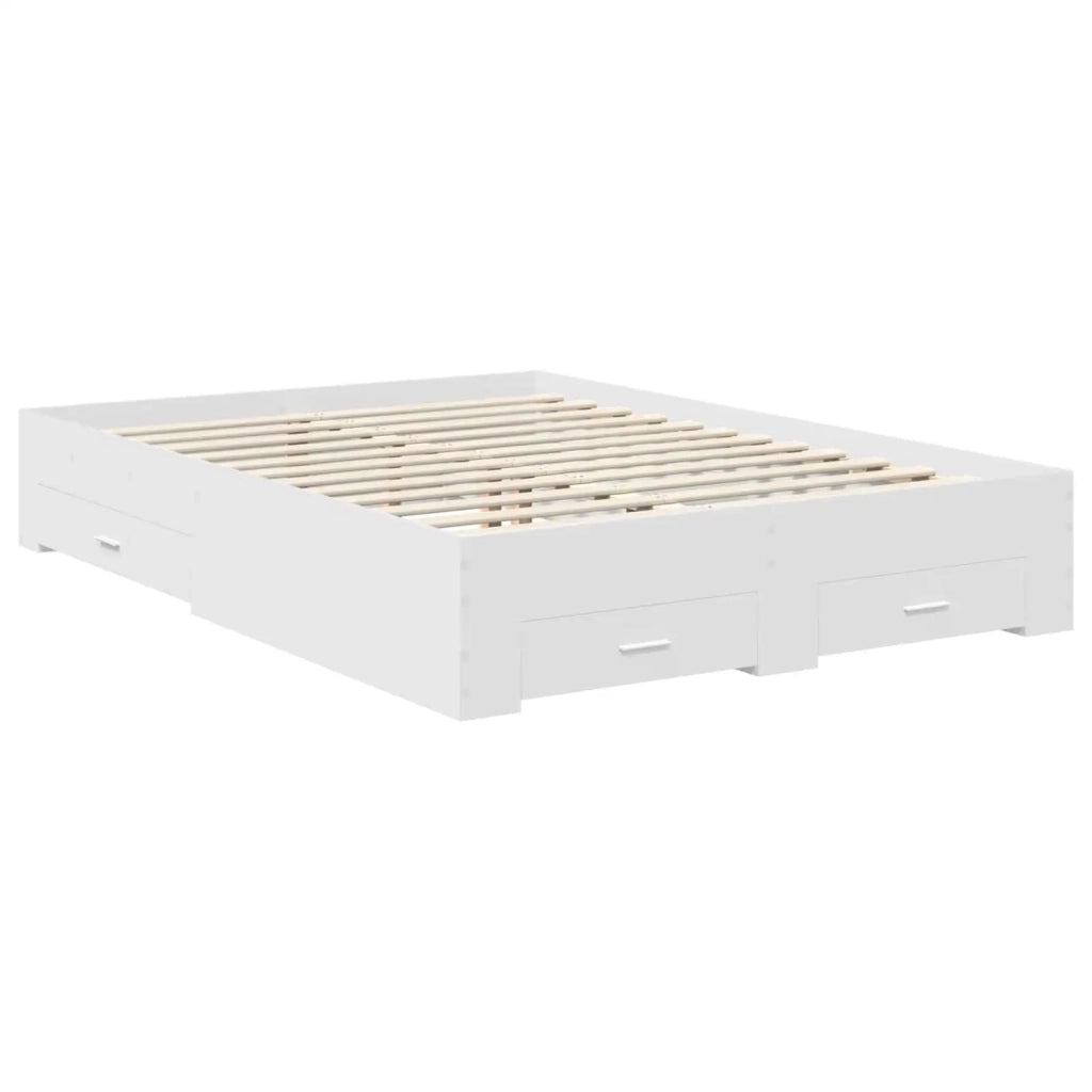 Struttura del letto Bianco 160 x 200 cm Legno multistrato 3409624