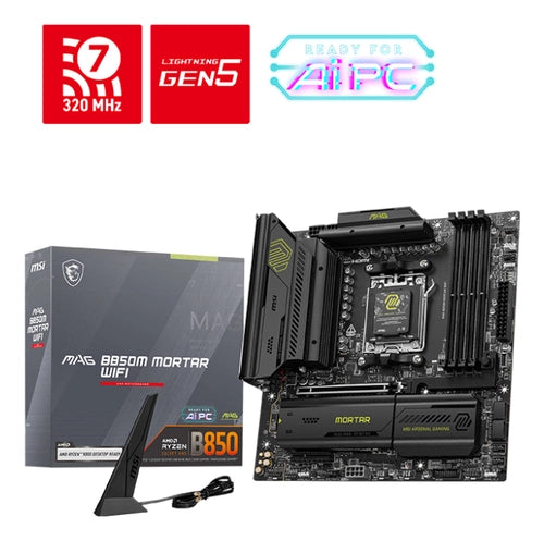 Msi mb amd b850m mortar wifi am5,ddr5,qualcomm ncm865 - MAG B850M MORTAR WIFI