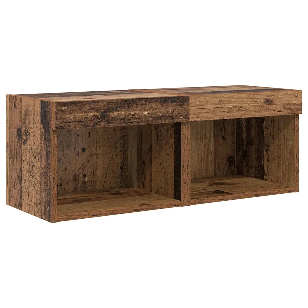 Unit¨¤ per TV a Muro 5 pz | Armadietto TV | Mobile Porta TV Rovere Nero Legno multistrato