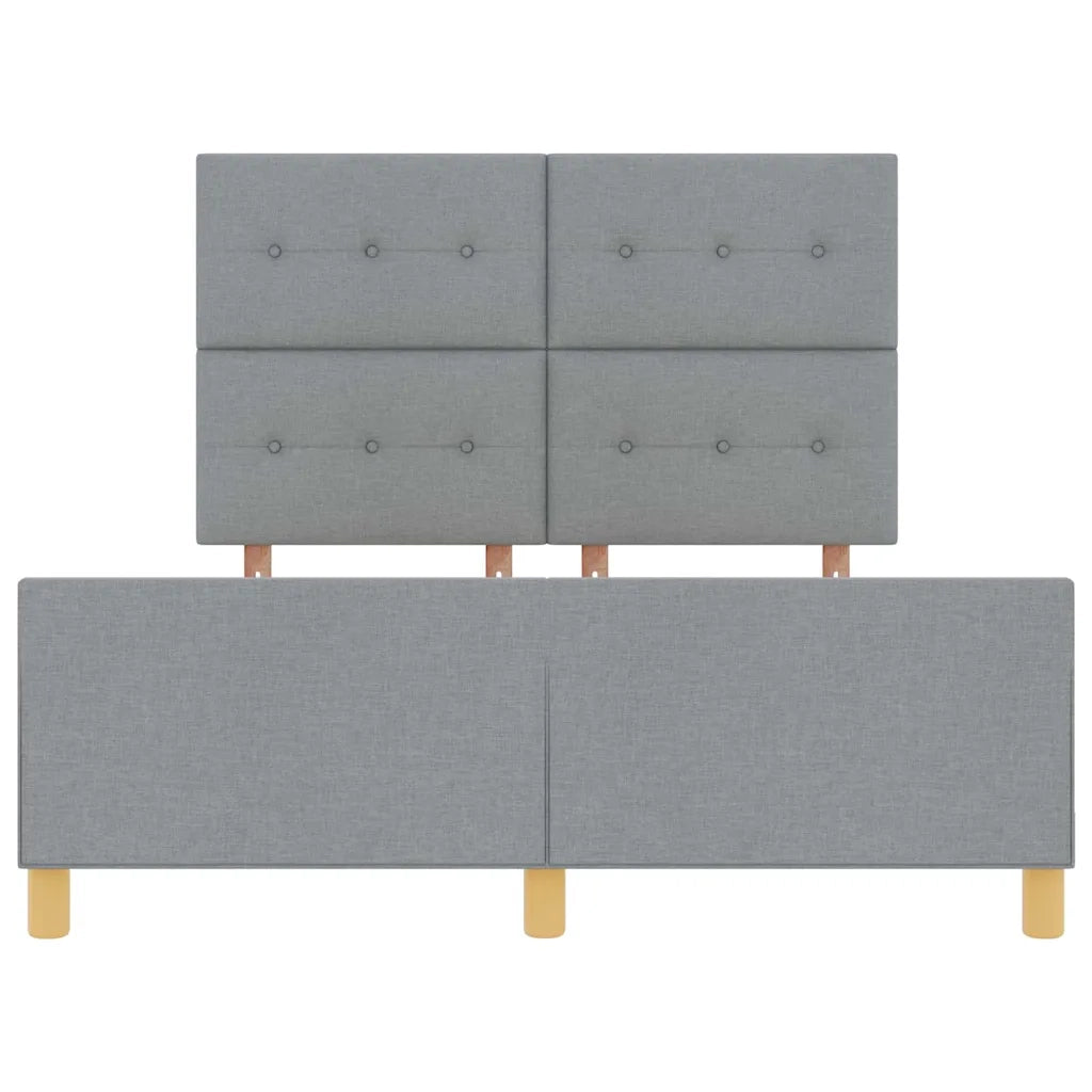 Struttura del letto-Giroletto Grigio chiaro 140 x 190 cm Tessuto 326467