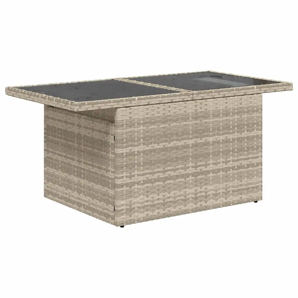 Set Divano da Giardino 8pz con Cuscini Grigio Chiaro Polyrattan 3326603