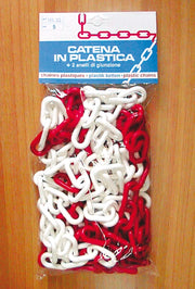 CATENA SEGNALETICA SELF SERVICE MT.5 col. Bianco/rosso Ø mm. 8