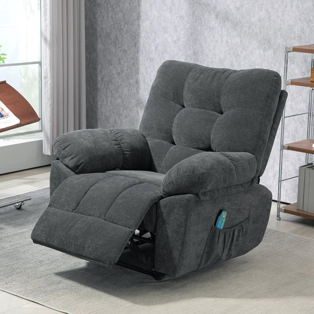Poltrona massaggiante reclinabile ¨C Minimal ¨C Grigio