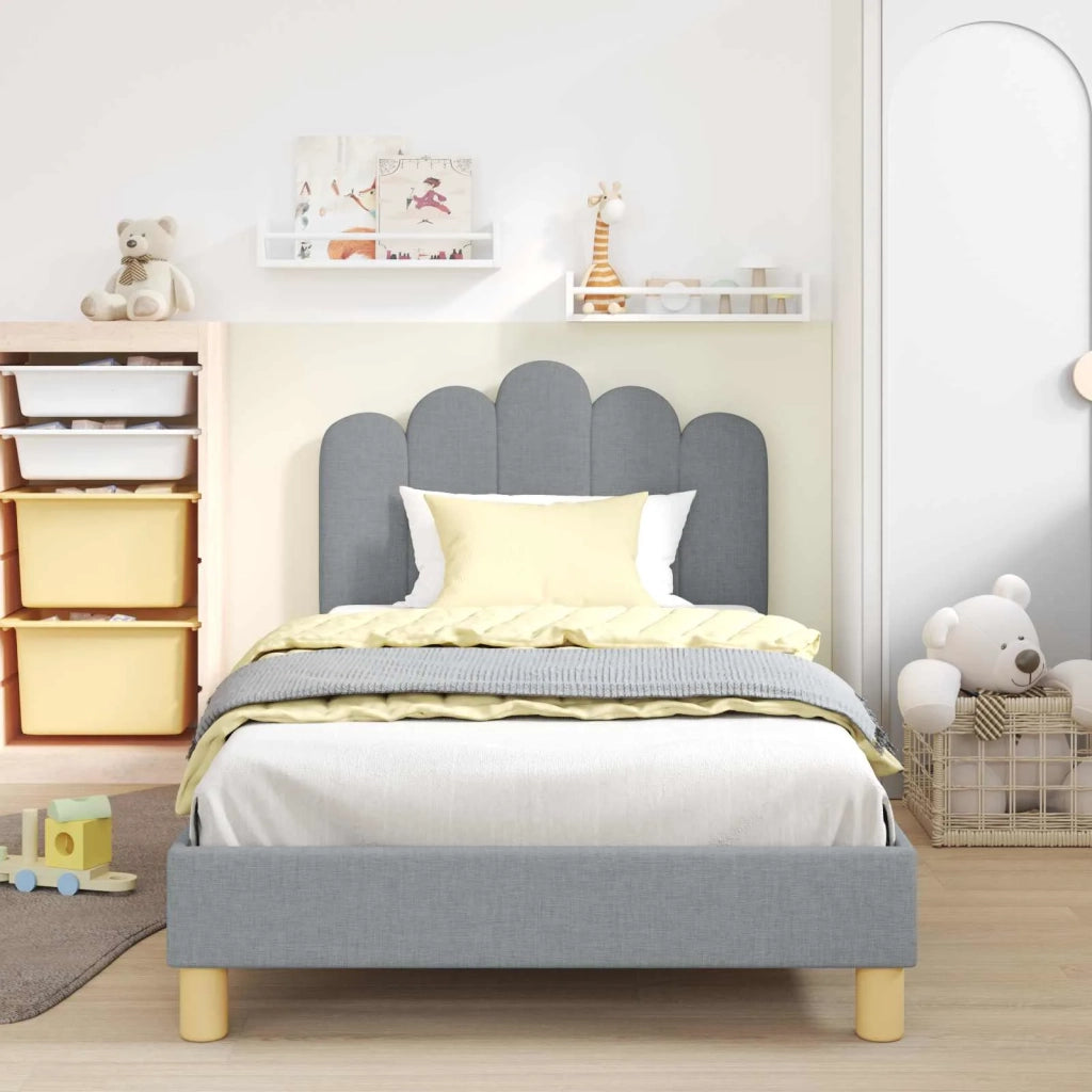 Struttura letto bambini con testata-Giroletto per bambini Grigio Chiaro 90 x 190 cm 190500