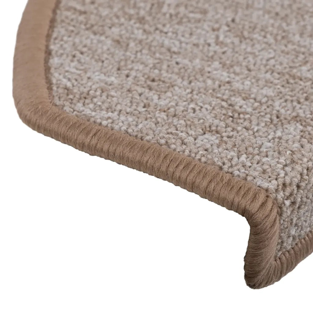 Tappetini per scale 10 pz 65x24x4 cm Marrone chiaro Semicircolari Grandi 149755