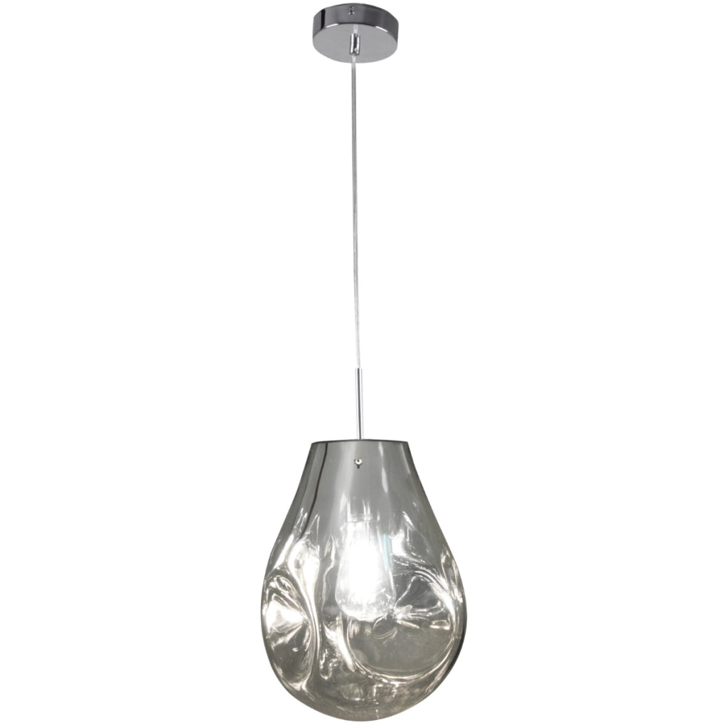 Lampada a sospensione Kimberly Ø20 nero/cromo E27 Polux