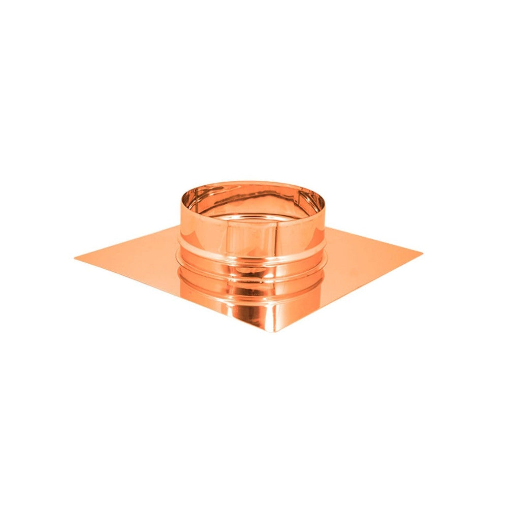Base forata rame da 25x25 cm a innesto m tondo variabile, diametro 130mm