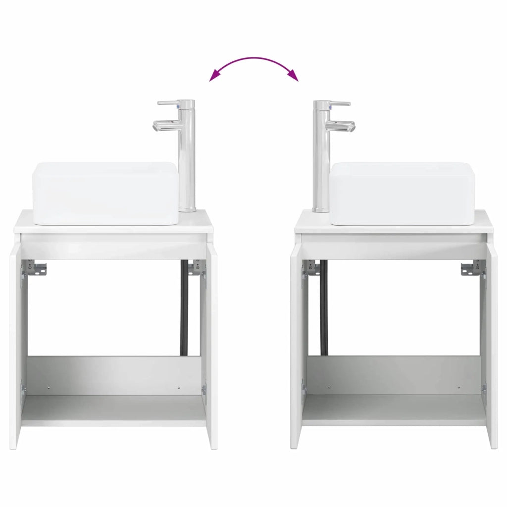 Mobile Lavabo da Parete Bianco 49,5 x 41 x 63 cm 890402