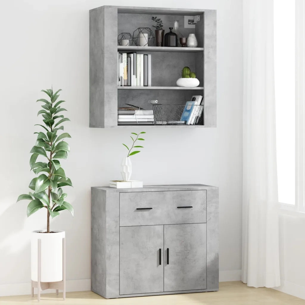 Credenza Grigio Cemento in Legno Multistrato 3185379