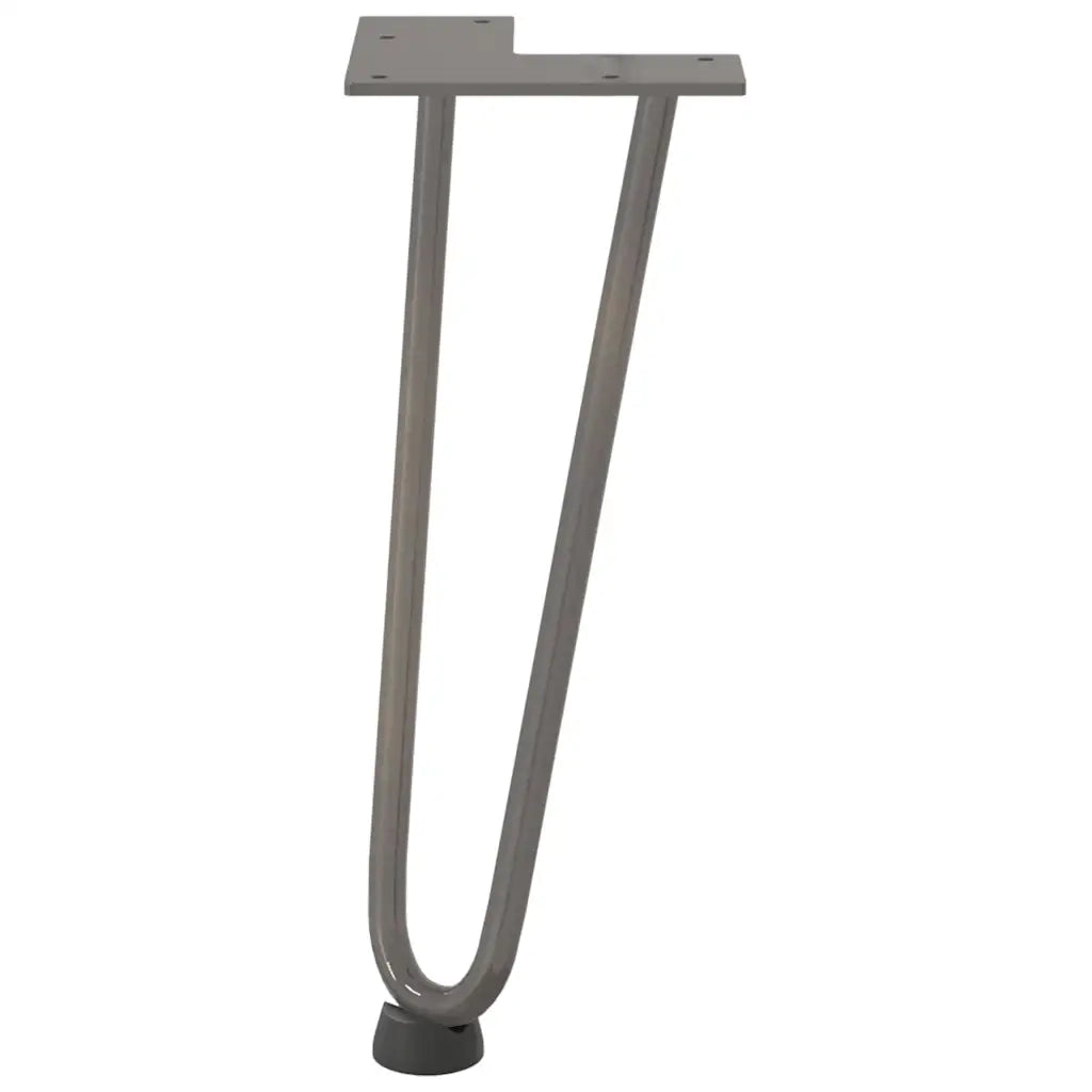 Gambe a forcina per tavolino 4 pz-Set di 4 Gamba per Tavolo in acciaio naturale 30 cm in acciaio massiccio 115045