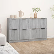 Credenze 2 pz Grigio Sonoma 60x30x70 cm in Legno Multistrato 3115810