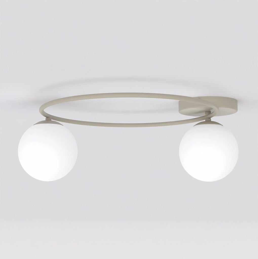 Plafoniera SOPRA 2xE14 beige bianca Emibig