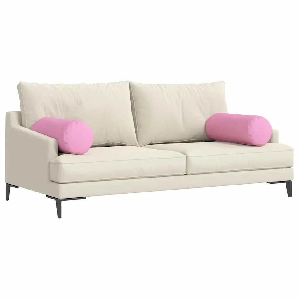 Cuscini a rullo 2 pcs Rosa Ø 25 x 70 cm Tessuto 42014326