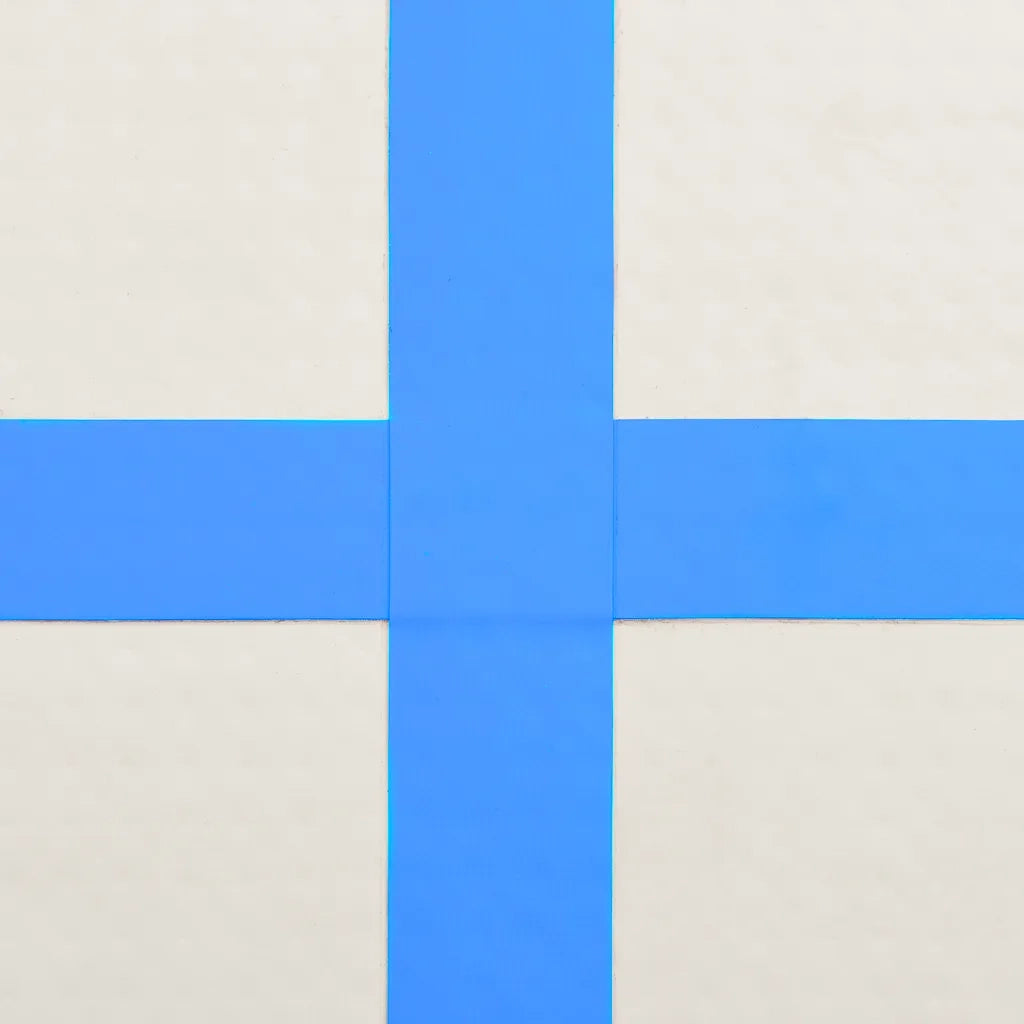 Tappetino Ginnastica Gonfiabile con Pompa 500x100x20 cm PVC Blu 92683