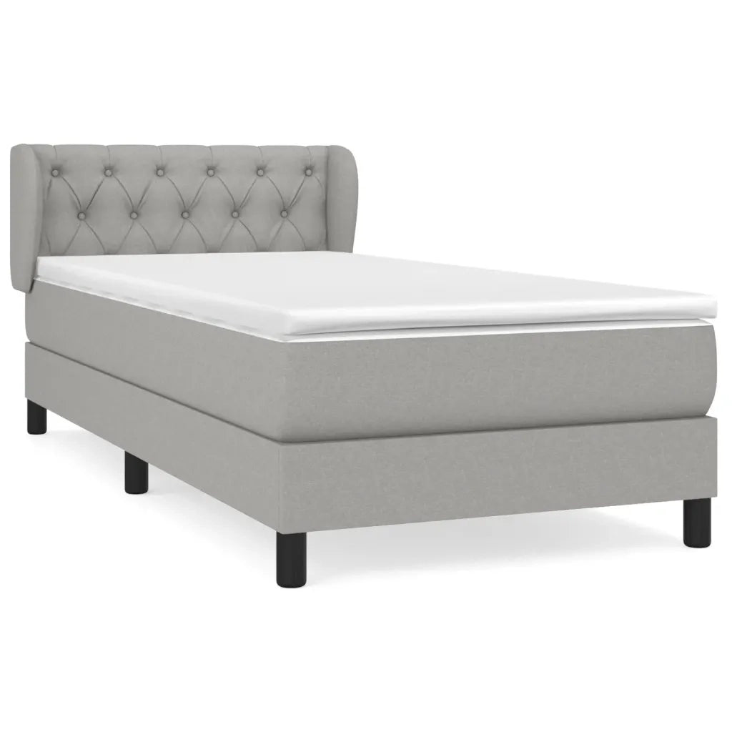 Giroletto a Molle con Materasso Grigio Chiaro 80x200 cm Tessuto 3126437