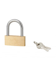 Lucchetto BASIC con chiave, base 50 mm, arco in acciaio, 2 chiavi – SERRUPRIX