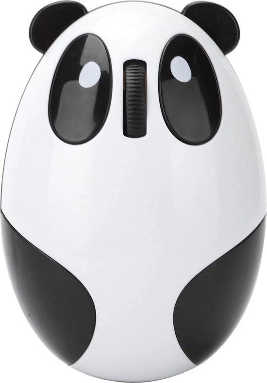 Mouse per Laptop per Bambini con Panda Cartoon Bianco Senza Cavo.