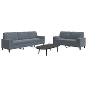 Set di Divani 2 pz con Cuscini e Rinforzi Grigio Scuro Velluto 3278492
