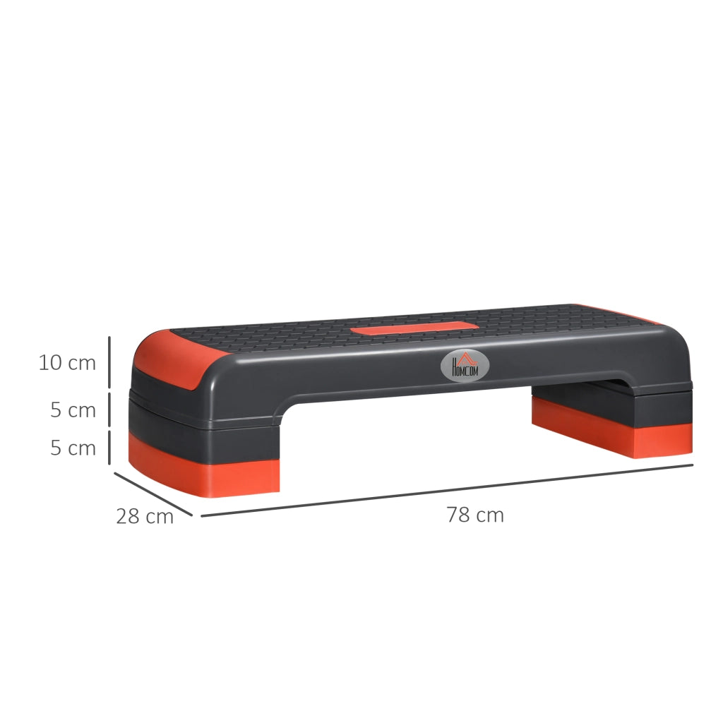 Stepper Fitness ¨C Minimal ¨C Grigio e Rosso 78x28x20 cm