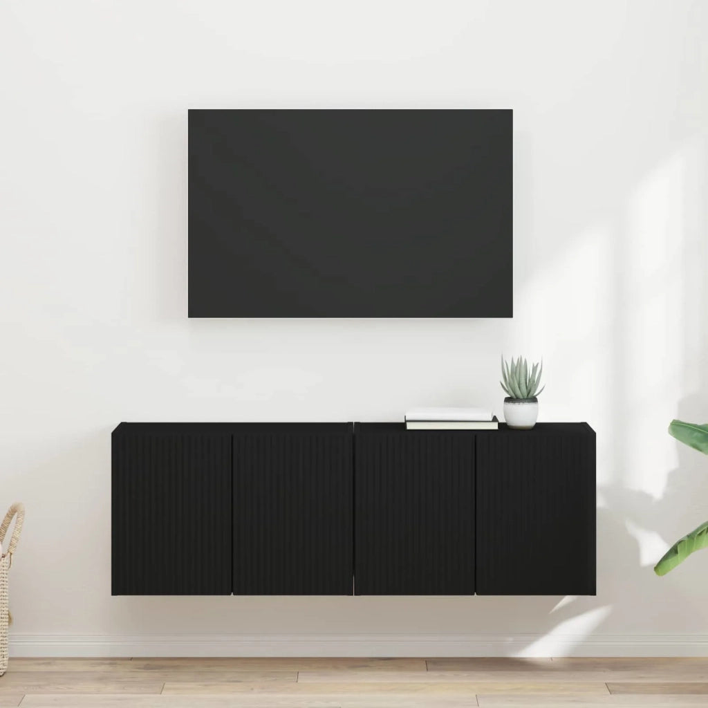 Mobile TV da parete 2 pcs Nero 59,5 x 31 x 40 cm 892332