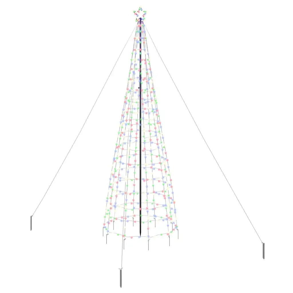 Albero di Natale LED con picchetti per il terreno 400 cm Ferro 42018755