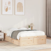 Letto senza Materasso-Struttura Letto 135x190 cm in Legno Massello di Pino 818877