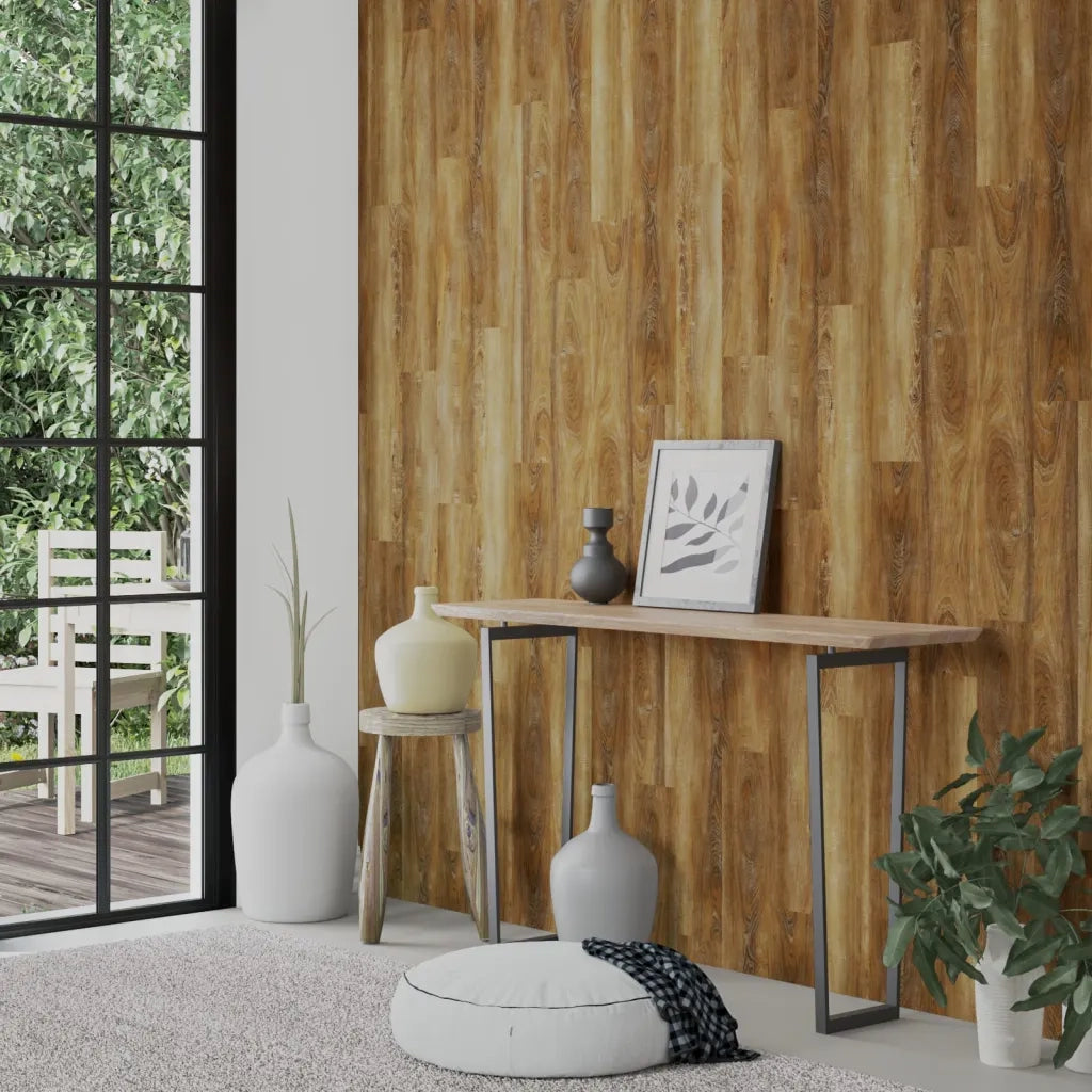 Pannelli da Parete Effetto Legno Marrone PVC 2,06 m² 351819