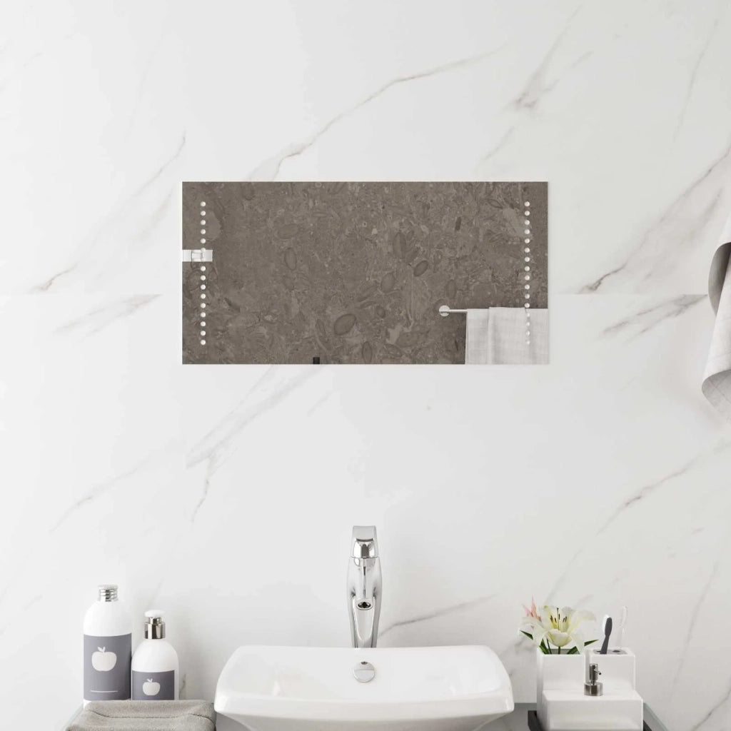 Specchio da bagno LED Trasparente 60 x 30 cm vetro temperato 42045774