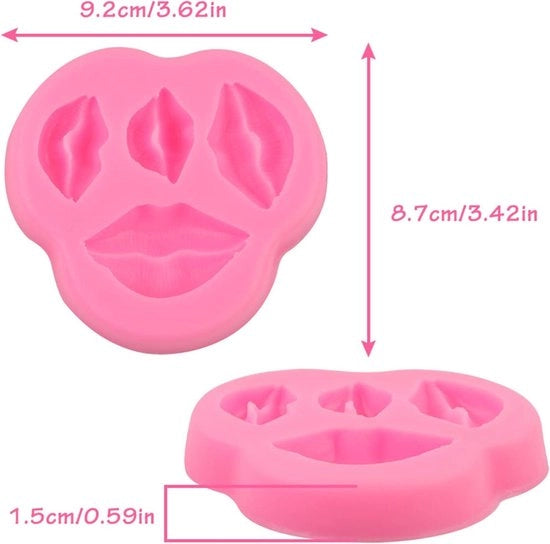 Forma per biscotti a forma di labbra in silicone