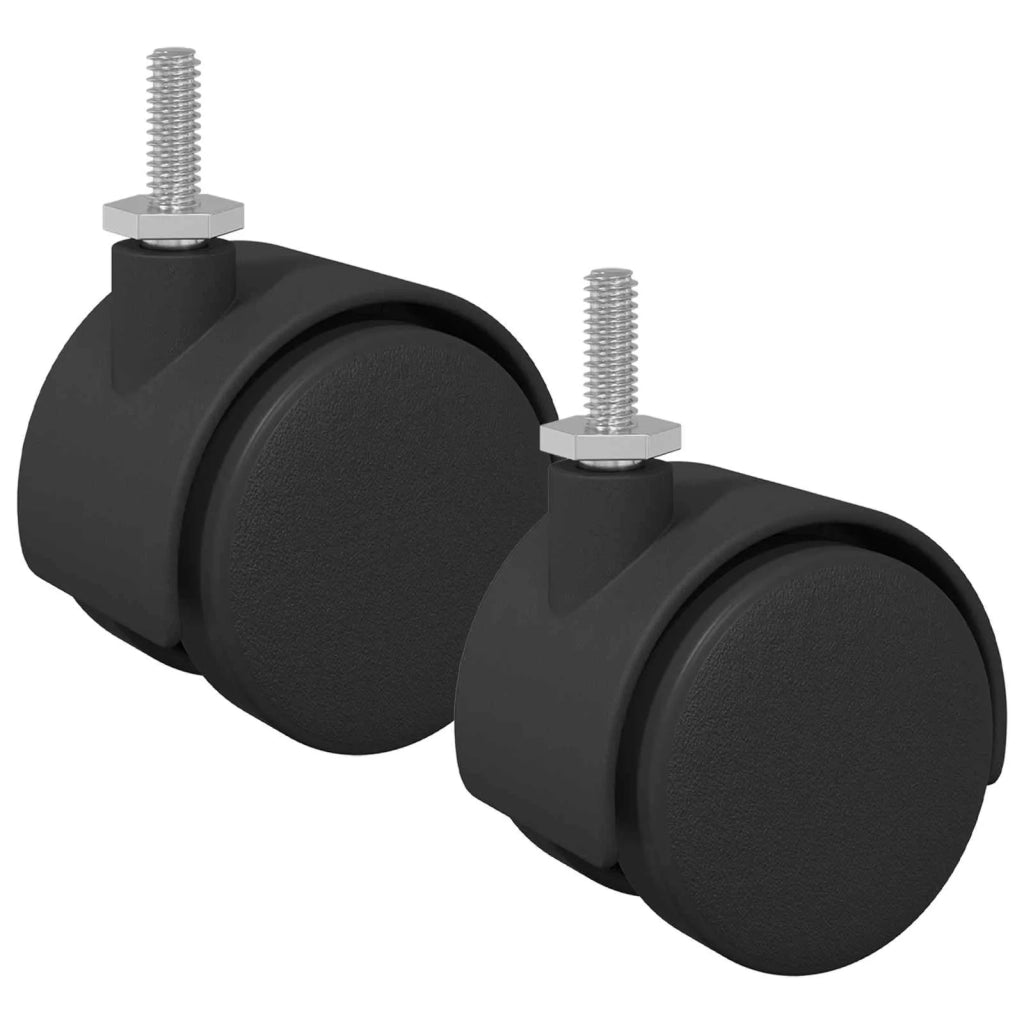 Ruota 2 pcs Nero e Argento 40,1 x 40,1 x 37,8 mm Ferro e PP 864774