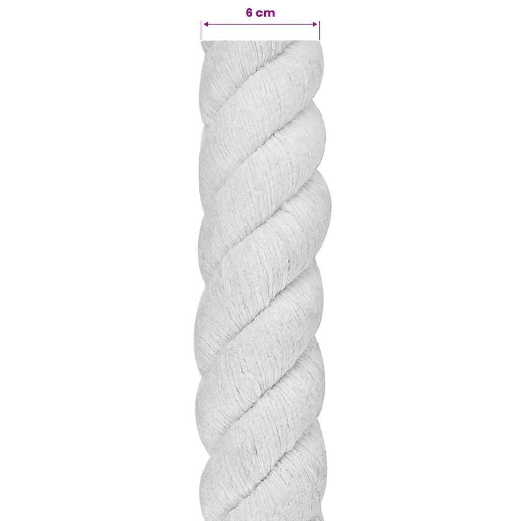 Corda Bianco 6 x 6 x 1000 cm Cotone 42011890