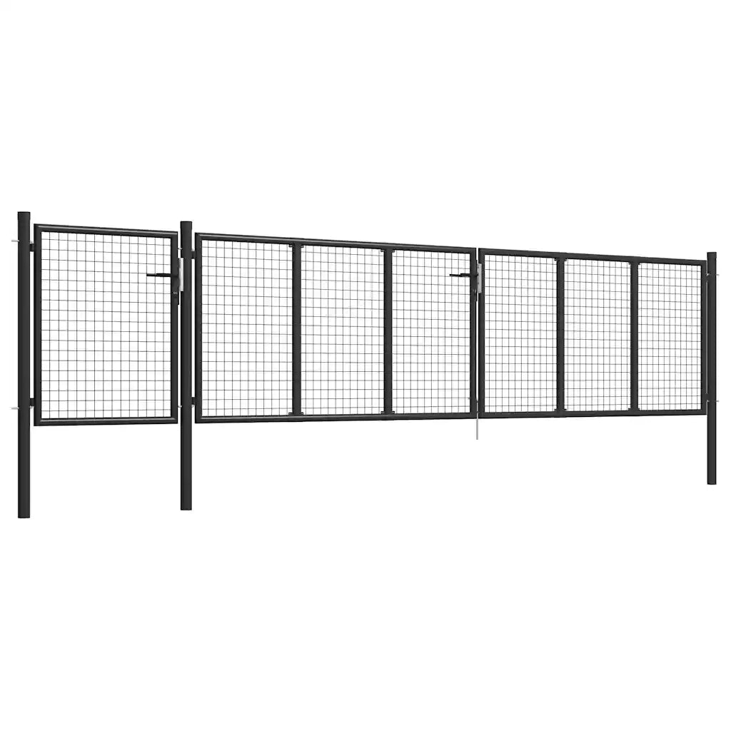 Cancello per Giardino in Acciaio 500x75 cm Antracite