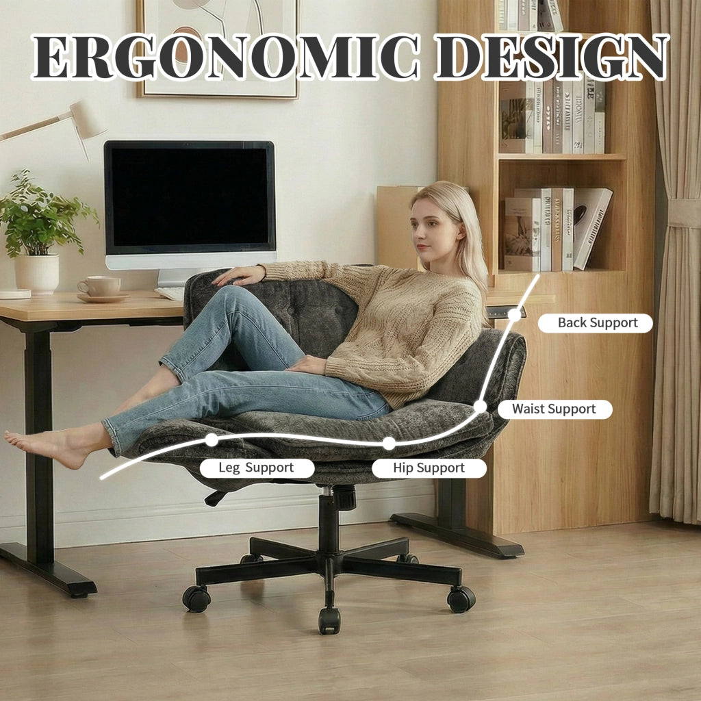 Sedia da ufficio ¨C zephmum ¨C nera, regolabile, con braccioli