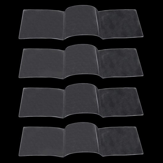 Supporto per carte da Mahjong grande formato - 4 pezzi - PVC trasparente - custodia protettiva - impermeabile - resistente all'usura - supporto per carte